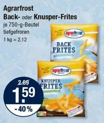 V Markt Agrarfrost Back- oder Knusper-Frites Angebot