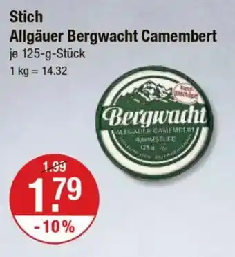 V Markt Stich Allgäuer Bergwacht Camembert Angebot