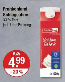 V Markt Frankenland Schlagsahne Angebot
