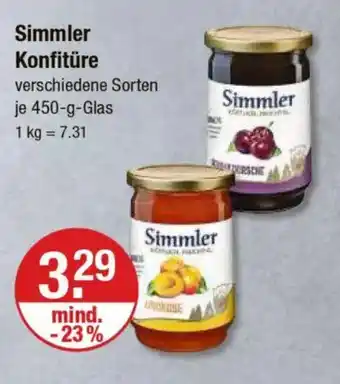 V Markt Simmler Konfitüre Angebot