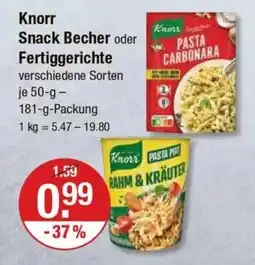 V Markt Knorr Snack Becher oder Fertiggerichte Angebot