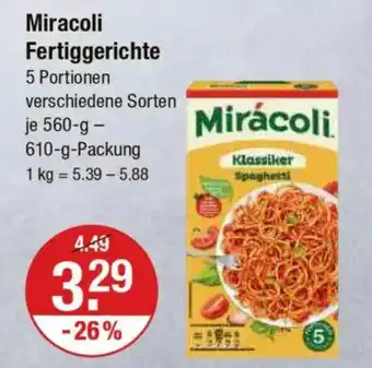 V Markt Miracoli Fertiggerichte Angebot