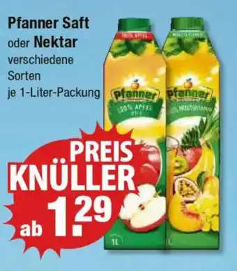 V Markt Pfanner Saft oder Nektar Angebot