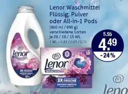 V Markt Lenor Waschmittel Flüssig, Pulver oder All-in-1 Pods Angebot