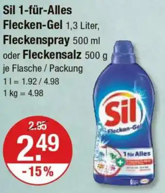 V Markt Sil 1-für-Alles Flecken-Gel , Fleckenspray oder Fleckensalz Angebot