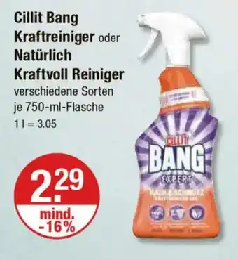 V Markt Cillit Bang Kraftreiniger oder Natürlich Kraftvoll Reiniger Angebot
