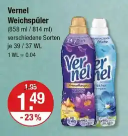 V Markt Vernel Weichspüler Angebot