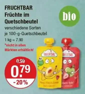 V Markt FRUCHTBAR Früchte im Quetschbeutel Angebot