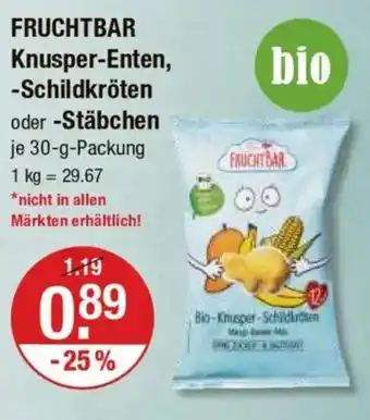 V Markt FRUCHTBAR Knusper-Enten, -Schildkröten oder -Stäbchen Angebot
