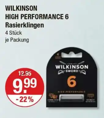V Markt WILKINSON HIGH PERFORMANCE 6 Rasierklingen Angebot