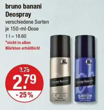 V Markt bruno banani Deospray Angebot