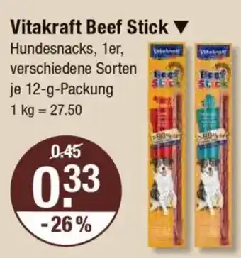 V Markt Vitakraft Beef Stick Angebot