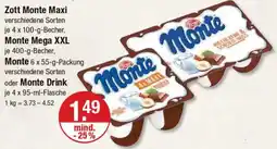 V Markt Zott Monte Maxi-Monte Mega XXL-Monte oder Monte Drink Angebot