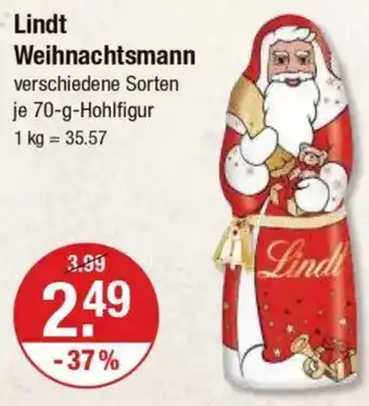 V Markt Lindt Weihnachtsmann Angebot