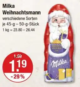 V Markt Milka Weihnachtsmann Angebot