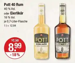 V Markt Pott 40 Rum oder Eierlikör Angebot