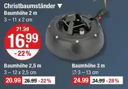 V Markt Christbaumständer Baumhöhe 2 m Angebot