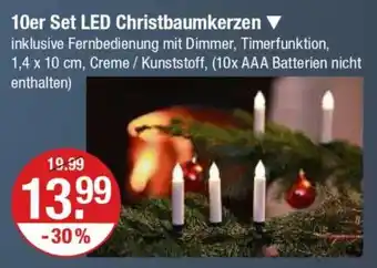 V Markt 10er Set LED Christbaumkerzen Angebot