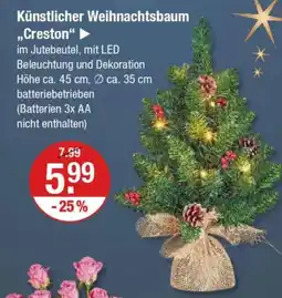V Markt Künstlicher Weihnachtsbaum ,,Creston" Angebot
