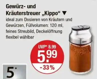 V Markt Gewürz- und Kräuterstreuer,,Kippo" Angebot