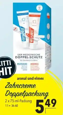 CITTI Markt aronal und elmex Zahncreme Doppelpackung Angebot