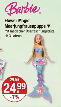 V Markt Barbie Flower Magic Meerjungfrauenpuppe Angebot
