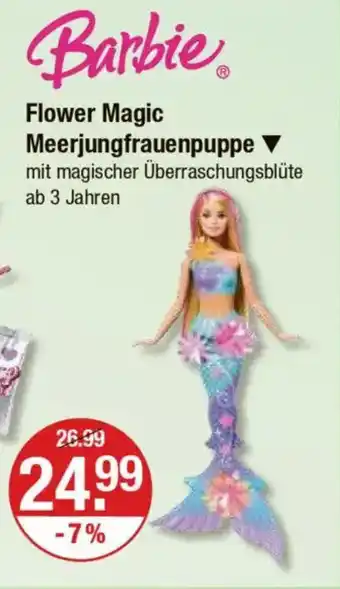V Markt Barbie Flower Magic Meerjungfrauenpuppe Angebot