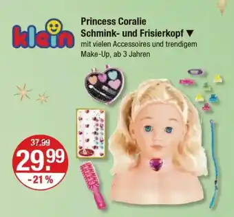 V Markt klein Princess Coralie Schmink- und Frisierkopf Angebot