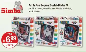 V Markt Simba Art & Fun Sequin Bastel-Bilder Angebot