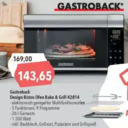 CITTI Markt Gastroback Design Bistro Ofen Bake & Grill 42814 Angebot