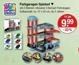 V Markt HAPPY PEOPLE Parkgaragen Spielset Angebot