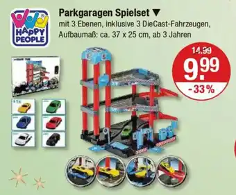 V Markt HAPPY PEOPLE Parkgaragen Spielset Angebot