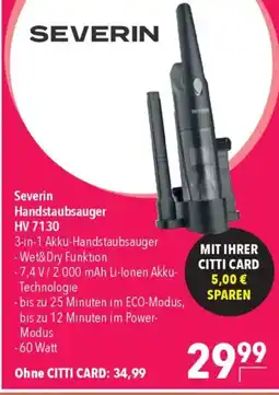 CITTI Markt Severin Handstaubsauger HV 7130 Angebot