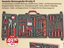 V Markt BRÜDER MANNESMANN Haushalts-Werkzeugkoffer 60-teilig Angebot