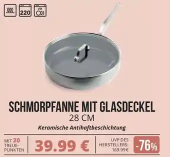 CITTI Markt Mauviel 1830 SCHMORPFANNE MIT GLASDECKEL 28 CM Angebot