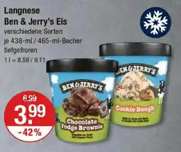 V Markt Langnese Ben & Jerry's Eis Angebot