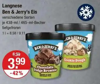 V Markt Langnese Ben & Jerry's Eis Angebot