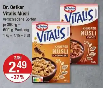 V Markt Dr. Oetker Vitalis Müsli Angebot