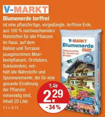 V Markt V-MARKT Blumenerde torffrei Angebot