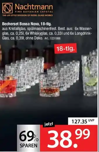 Zurbrüggen Nachtmann Becherset Bossa Nova, 18-tlg. Angebot