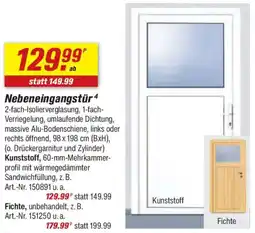 toom Baumarkt Nebeneingangstür Angebot