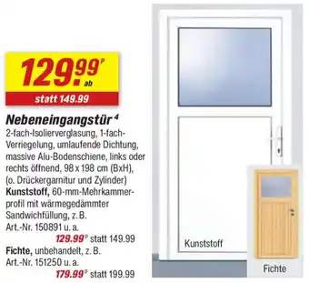 toom Baumarkt Nebeneingangstür Angebot