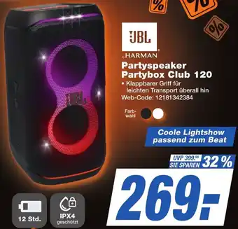 K+B Expert JBL Partyspeaker Partybox Club 120 Angebot