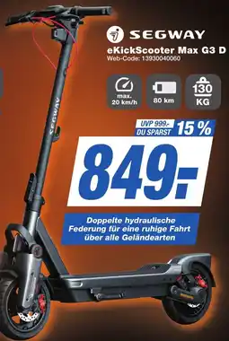 K+B Expert SEGWAY eKickScooter Max G3 D Angebot