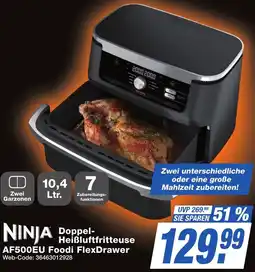 K+B Expert NINJA Doppel Heißluftfritteuse AF500EU Foodi FlexDrawer Angebot