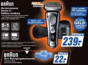 K+B Expert BRAUN Herrenrasierer Series 9 - 9486cc wet&dry Angebot