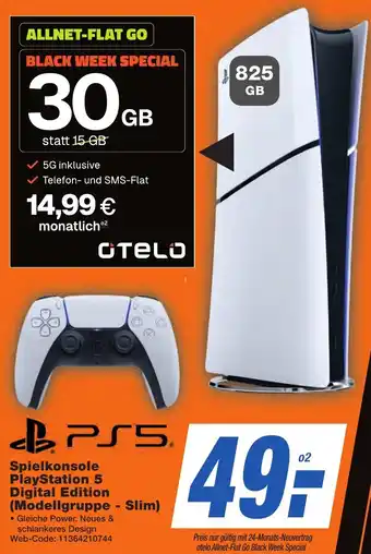 K+B Expert Spielkonsole PlayStation 5 Digital Edition (Modellgruppe - Slim) Angebot