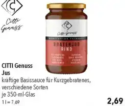CITTI Markt CITTI Genuss Jus Angebot