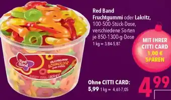 CITTI Markt Red Band Fruchtgummi oder Lakritz Angebot