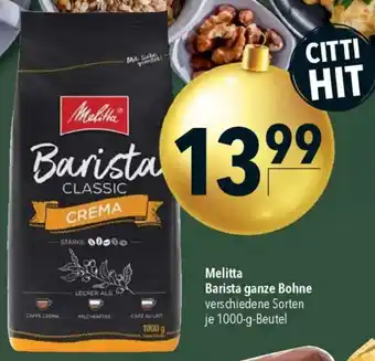 CITTI Markt Melitta Barista ganze Bohne Angebot